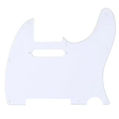 Abbildung von Musiclily 8 Löcher Tele Pickguard Gitarre Schlagbrett für Fender American/Mexican Standard Telecaster Modern Style E Gitarre,1 lagig Weiß