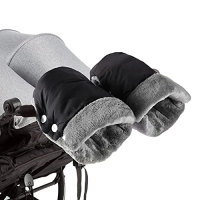 Abbildung von Linlook Kinderwagen Handwärmer Fleece Muff Buggy Handschuhe, Wasserdicht und Winddicht Stroller Handmuff Universalgröße für Kinderwagen, Buggy, Radanhänger
