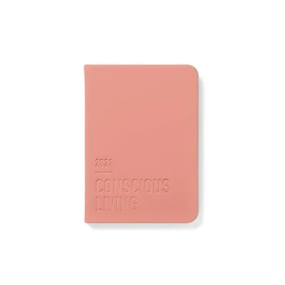 Abbildung von Letts of London Conscious A6 Tag pro Seite mit Terminen mehrsprachig Clay 2024