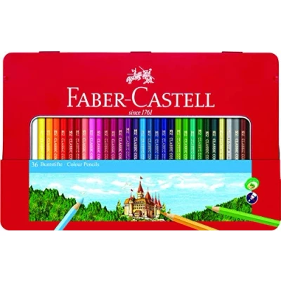 Abbildung von FABER CASTELL 115888 Buntstift hexagonal, 48er Metalletui