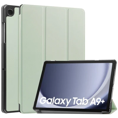Abbildung von Trifold Klapphülle für das Samsung Galaxy Tab A9 Plus Hellgrün