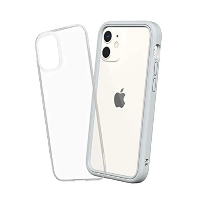 Abbildung von RhinoShield Modulares Case kompatibel mit [iPhone 12 Mini] Mod NX Anpassbare &amp; stoßdämpfende Schutzhülle im schlanken Design 3.5 Meter Fallschutz Platin Grau