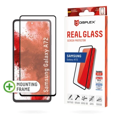 Abbildung von Samsung Galaxy A72 Panzerglas Displex Real Glass FC Bildschirmschutzfolie Full Cover für das
