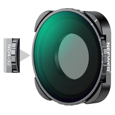 Abbildung von Neewer Variabler ND4 ND32 Filter, kompatibel mit GoPro 9, 10, 11, 12, 25 Blendenstufen, ND Filter HD mehrfach beschichtetem optischem Glas und schlankem Rahmen, kein X Muster