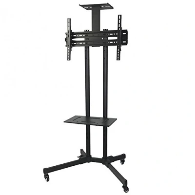 Abbildung von Maclean MC 661 Universal Fernseher Halter mit Regal Beamer Halterung TV Adapter Schwarz