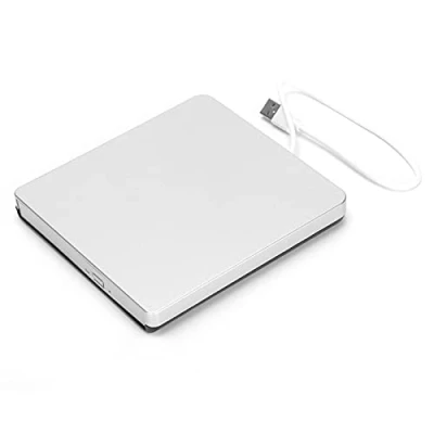 Abbildung von ciciglow Externes DVD Laufwerk, USB 2.0 Tragbares CD/DVD Laufwerk/DVD Player für Laptop CD ROM Brenner Kompatibel mit XP/Wind10/Vista/7/Linux/OS X(Silber)