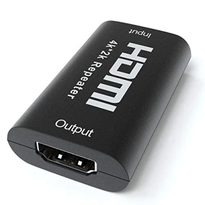 Abbildung von JAMEGA 4K HDMI Repeater Signal Verstärker Extender Signalverstärker Buchse zu UHD 2160P 3D 1080P Aluminium bis max 40m Entfernung