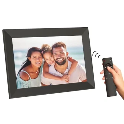 Abbildung von AGFA Photo Realiview APF1000 Digitaler Bilderrahmen, 10 Zoll (1024 x 600, LED, Fotoanzeige, Uhr, Kalender, programmierbar), Schwarz