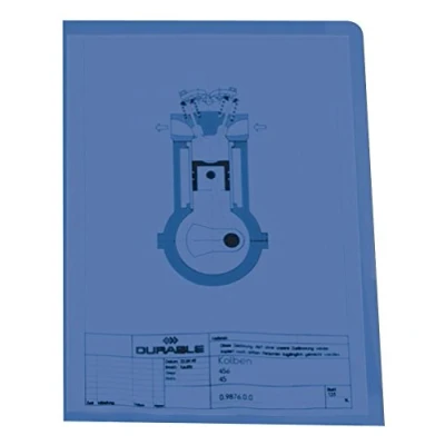 Abbildung von Durable Sichthülle, DIN A4 hoch, Hartfolie 150 µ, Karton à 50 Stück, blau, 233906