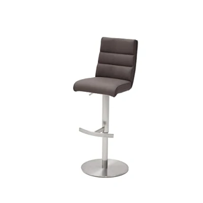Abbildung von Robas Lund Barhocker Braun Leder drehbar 360, Barstuhl höhenverstellbar, Giulia B, BxHxT 39x88x54 cm