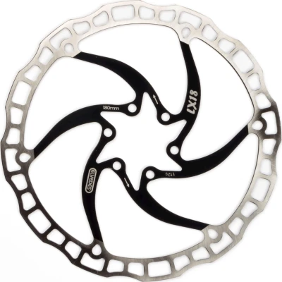 Abbildung von Elvedes LX18 Light MTB/Straße/E Bike Ø180 mm, Schwarz, Zyklusbremse, Unisex, Erwachsene, silberfarben