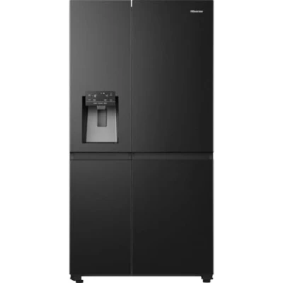 Abbildung von Hisense RS818N4IFE Wifi Connected Non Plumbed Total No Frost American Kühlschrank Gefrierschrank Schwarzer Edelstahl E Bewertung
