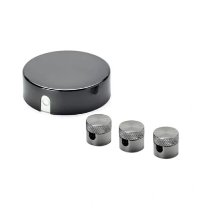 Abbildung von ORION LIGHTSTYLE Verteilerset mit Verteilerdose inkl. 3 Pins Deckenpin Baldachin Deckendose Rosette Abzweigdose Abdeckung Schwarz Nickel