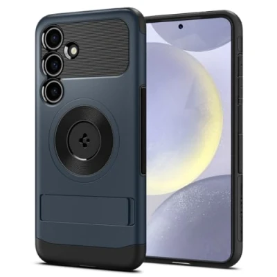Abbildung von Spigen Slim Armor MagFit Hülle Kompatibel mit Samsung Galaxy S24 Plus, MagSafe Zubehör Metal Slate
