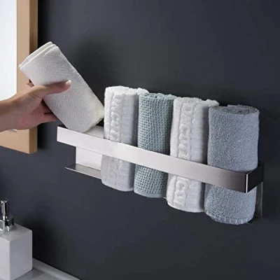 Abbildung von ZUNTO Handtuchhalter Ohne Bohren, Gästehandtuchhalter Selbstklebend, Handtuchstange Edelstahl Badezimmer 40CM