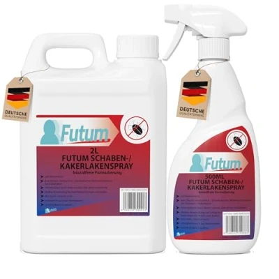 Abbildung von FUTUM Insektenspray Kakerlaken Spray Schaben Küchenschaben Abwehr, 2.5 l, auf Wasserbasis, geruchsarm, brennt / ätzt nicht, mit Langzeitwirkung