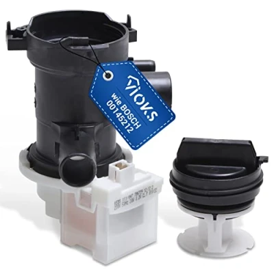 Abbildung von VIOKS Ablaufpumpe Ersatz für Bosch Pumpe 00145212 &amp; Copreci KEBS Laugenpumpe 30W mit Pumpenkopf Sieb Waschmaschine Siemens iQ100 iQ300 iQ500 Avantixx Extraklasse Classixx VarioPerfect