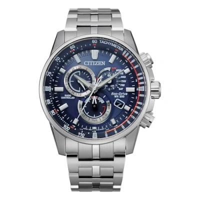 Abbildung von Citizen ECO Drive Radio Controlled Chronograph, Herren, Größe: One Size, Blau