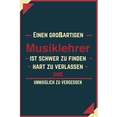 Abbildung von Geschenk BESTER Musiklehrer: Notizbuch als für den besten Musiklehrer A5 / liniert 120 Seiten Tagebuch Terminplaner Geschenkidee ... Mann zum Abschied Abschiedsgeschenk
