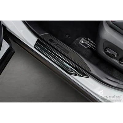 Abbildung von Schwarz Edelstahl Einstiegsleisten kompatibel mit Lexus NX II 2021 &#039;Lines&#039; 4 Teilig