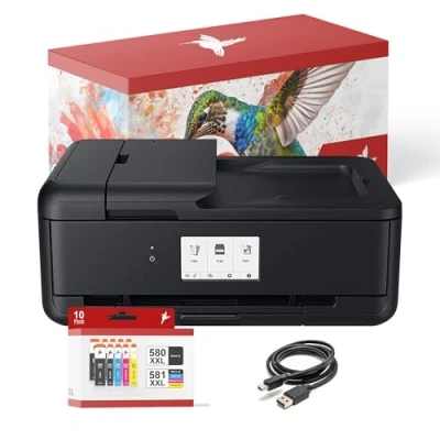 Abbildung von realink Bundle TS9550a Drucker (A3 mit Scanner und Kopierer) 10 XXL Druckerpatronen