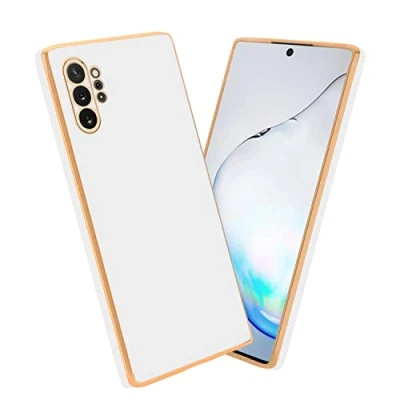 Abbildung von Cadorabo Hülle kompatibel mit Samsung Galaxy Note 10 Plus Schutzhülle TPU Silikon Case Liquid Design Kameraschutz Slim Kratzfest Gummi Rundumschutz für in Weiß