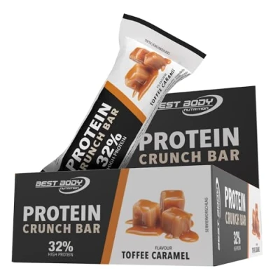 Abbildung von Best Body Nutrition Protein Crunch Bar Toffee Caramel Eiweiß Riegel 12x35g 32%