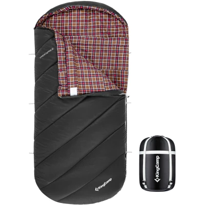 Abbildung von KingCamp Mumienschlafsack Deckenschlafsack Freespace 250 Winter, Schlafsack Breit Baumwolle 8C