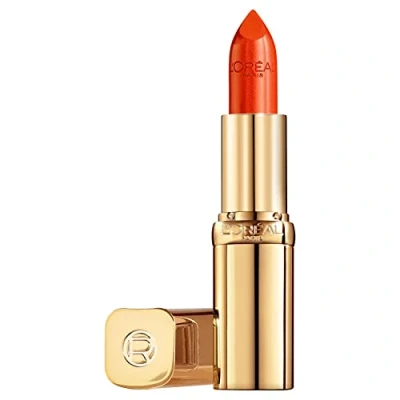 Abbildung von L&#039;Oréal Paris Pflegender Lippenstift mit Satin Finish, Argan Öl und Vitamin E, Color Riche Satin, Nr. 163 Orange Magique, 1 x 4,3 g