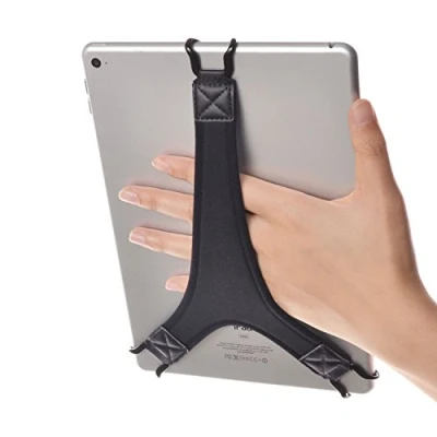 Abbildung von TFY Sicherheits Handschlaufe, Fingergriff für Tablets, kompatibel mit iPad Air/iPad Pro 9,7 Zoll / Samsung Galaxy Tab 10,1 4 S 10,5 (schwarz)