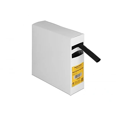 Abbildung von Delock Schrumpfschlauch Box, Schrumpfungsrate 3:1, 5 m x 2,4 mm schwarz