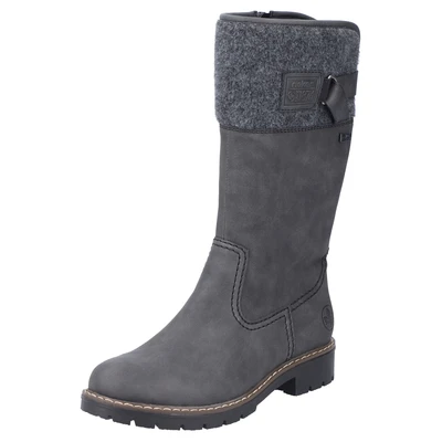 Abbildung von Rieker Snowboot/Winterstiefel, Damen, Größe: 37, Grau Schuhe