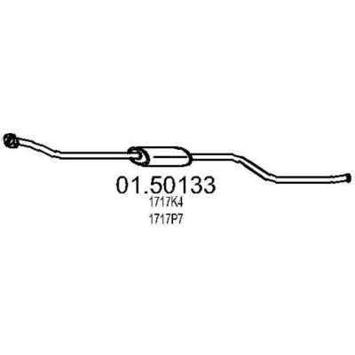 Abbildung von MTS 01.50133 Mittelschalldämpfer 2170 CITROËN: Xsara Kombi