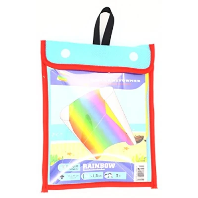Abbildung von Kinderdrachen Sled Regenbogen (bunt). Einleinerdrachen flugfertig inkl. Schnur