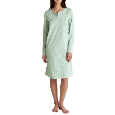 Abbildung von Calida Flower Langarm Nachthemd, Damen, Größe: 40/42, Soft green