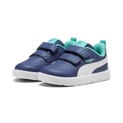 Abbildung von Puma Courtflex V3 Sneaker low für Kinder, Größe: 21, Blue crystal/white/aquatic Schuhe