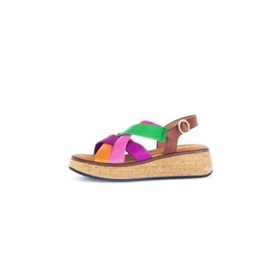 Abbildung von Gabor Comfort Plateausandalette, Damen, Größe: 37, Carot/pink/gre/cam Schuhe