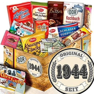 Abbildung von Original seit 1944 / Ost Set Schokolade/geschenke 80. Geburtstag Frau