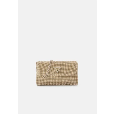Abbildung von Guess Zalina FLAP Clutch goldcoloured, Damen, Größe: One Size, Gold coloured
