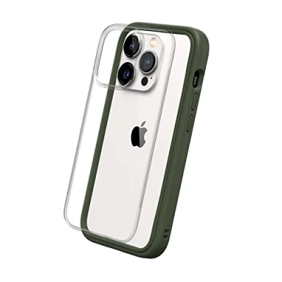 Abbildung von RhinoShield Modulares Case kompatibel mit [iPhone 14 Pro] Mod NX Anpassbare &amp; stoßdämpfende Schutzhülle im schlanken Design 3.5 Meter Fallschutz Camo Grün