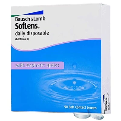 Abbildung von Bausch + Lomb SofLens daily disposable Tageslinsen, sphärische Kontaktlinsen, weich, 90 Stück BC 8.6 mm / DIA 14.2 2.75 Dioptrien
