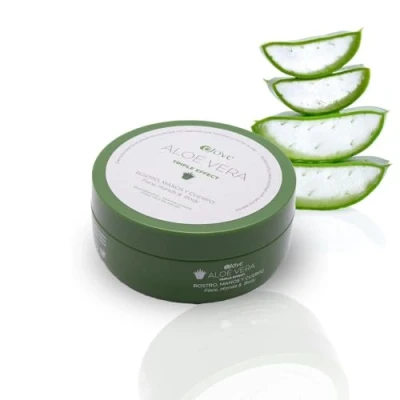 Abbildung von Ejove Triple Effect Aloe Vera Creme Gesicht, Hände und Körper, 200 ml 100% kanarische Natürliche Inhaltsstoffe Angereichert mit ätherischen Ölen, Vitaminen Mineralien
