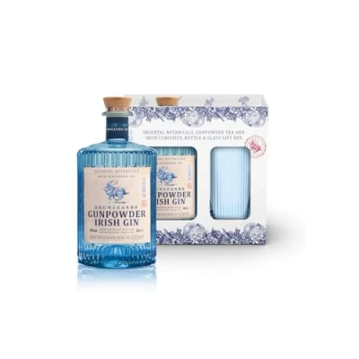 Abbildung von Gunpowder Irish Gin mit Geschenkverpackung und Glas (1 x 0,5l)