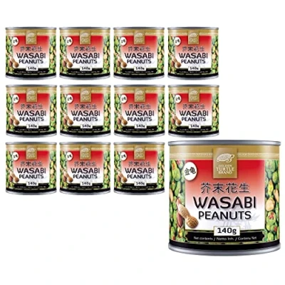Abbildung von Golden Turtle Erdnüsse mit knusperige Wasabihülle, 12er Pack (12 x 140 g)