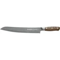Abbildung von F. DICK Brotmesser DarkNitro 26 cm rostfrei, Klinge extra scharf, Wellenschliff, Sägemesser Hammerschlag &amp; Eichenholzgriff Spezialstahl Küchenmesser Profi Messer Made in Germany 81139262