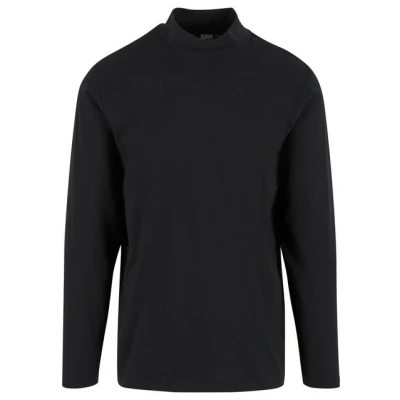 Abbildung von Urban Classics Organic Cotton Short Curved Oversized LS Langarmshirt, Herren, Größe: 3XL, Black
