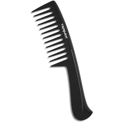 Abbildung von Termix professioneller Titankamm für Locken. Kamm mit Titanpartikeln, die eine hohe Temperatur und Chemikalienbeständigkeit besitzen.