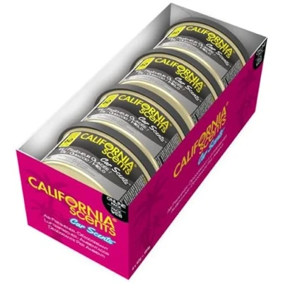 Abbildung von California Scents, Auto Lufterfrischerdose, Eisduft, 4er Pack, starker, anpassbarer, langanhaltender Duft, beseitigt Gerüche