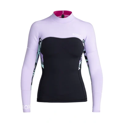 Abbildung von Roxy Swell Series Qlock Surfshirt, Damen, Größe: 12, Anthracite