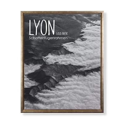 Abbildung von BIRAPA Lyon Keilrahmen für Canvas 60x120 cm in Gold Antik, Rahmen Leinwände, Leerrahmen Leinwand, Schattenfugenrahmen Keilrahmen, Leinwand